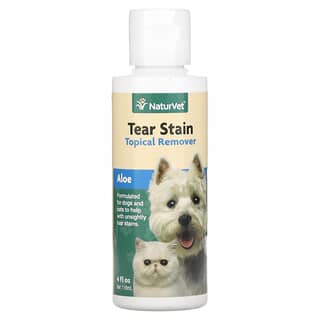 NaturVet, Tear Stain, Removedor Tópico Mais Aloe para Cães e Gatos, 118 ml (4 fl oz) 