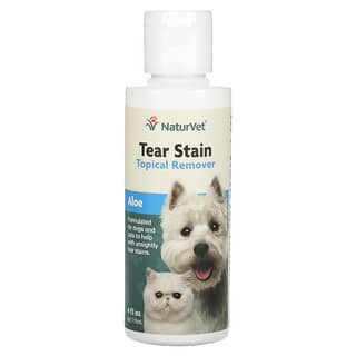 NaturVet, Tear Stain, Limpiador tópico con aloe, Para perros y gatos, 118 ml (4 oz. líq.)