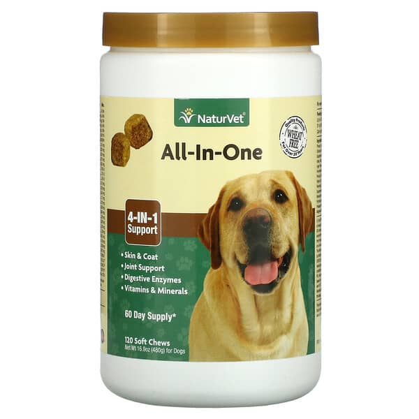 NaturVet, AllInOne, For Dogs, 120 Soft Chews, 16.9 oz (480 g)