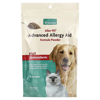 NaturVet, Aller-911, Antioxidantes Advanced Allergy Aid Plus, Fórmula em Pó, 255 g (9 oz)