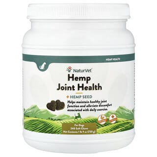 NaturVet, Hemp Joint Health + Hemp Seed, For Dogs, 240 Soft Chews, 1 lb 9 oz (720 g)