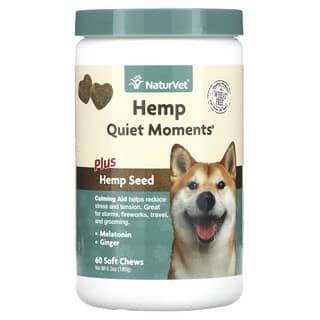 NaturVet, Hemp Quiet Moments Plus Hemp Seed, 60 Soft Chews, 6.3 oz (180 g)