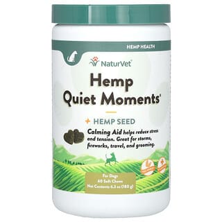 NaturVet, Hemp Quiet Moments + Hemp Seed, Hemp Quiet Moments + Hemp Seed, für Hunde, 60 Kau-Snacks, 180 g (6,3 oz.)