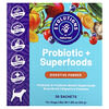 Пробиотики и суперпродукты, пищеварительный порошок, для собак, 30 пакетиков по 1 г (0,03 унции)