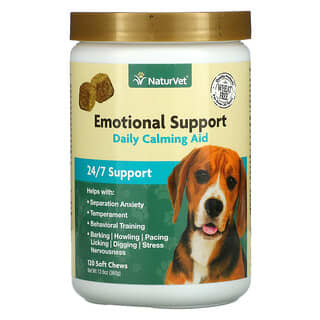 NaturVet, Emotional Support，每日鎮靜輔助，120 片軟咀嚼片，12.6 盎司（360 克）