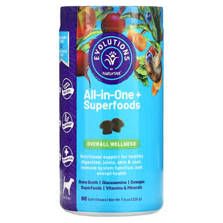 NaturVet, All-In-One + Superfoods, For Dogs, 90 Soft Chews, 7.9 oz (225 g)