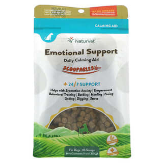 NaturVet, Scoopables Emotional Support, Daily Calming Aid, For Dogs, Bacon, 45 Scoops, 11 oz (315 g)