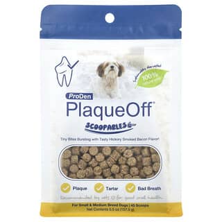 ناتورفيت‏, ProDen PlaqueOff® Scoopables, For Small & Medium Breed Dogs, Hickory Smoked Bacon, 5.5 oz (157.5 g)