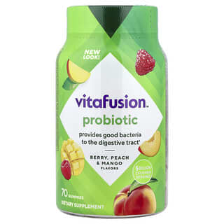 VitaFusion, Probiotic Gummies, Berry, Peach & Mango, 70 Gummies