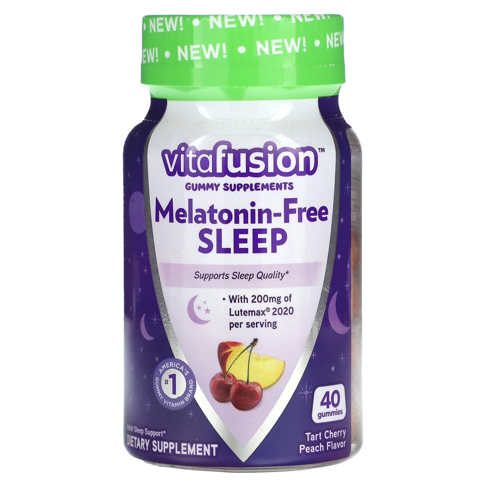 VitaFusion, MelatoninFree Sleep, Tart Cherry Peach, 40 Gummies