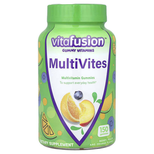 VitaFusion, Multivites 구미젤리, 베리, 복숭아 & 오렌지, 구미젤리 150개