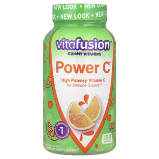 VitaFusion, Power C™, Gommes à la vitamine C haute efficacité, Orange naturelle, 150 gommes