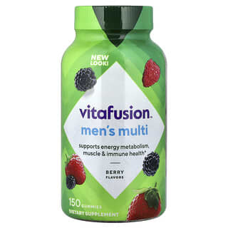 VitaFusion‏, Men's Multi, סוכריות גומי מולטי ויטמין לגברים, בטעם פירות יער, 150 סוכריות גומי