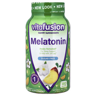 VitaFusion, Melatonin Gummies, Natural White Tea & Peach Flavor, 140 Gummies