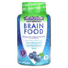 VitaFusion, Brain Food Gummies, Blueberry, 50 Gummies