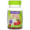 Жевательные витамины B12, энергетическая поддержка, натуральный малиновый вкус, 500 мкг, 60 жевательных таблеток