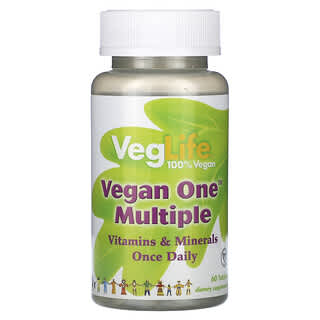 VegLife, One Multiple, Vegan, 60 comprimés