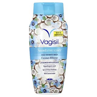 Vagisil, Scentsitive Scents®, Jabón íntimo de uso diario, Coco e hibisco, 354 ml (12 oz. líq.)