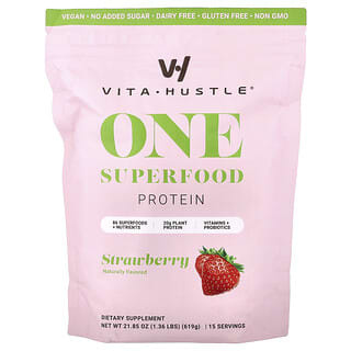 VitaHustle, One Superfood Protein, Strawberry, 1.36 lbs (619 g)