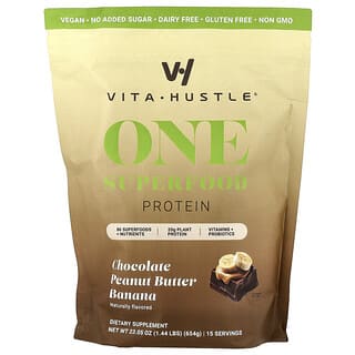 VitaHustle, One Superfood Protein, Chocolate Peanut Butter Banana, 1.44 lbs (654 g)