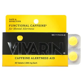 Vivarin, Aide à la surveillance de la caféine, 200 mg, 40 comprimés