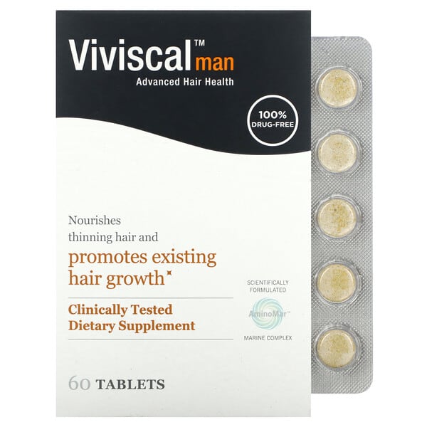 Viviscal, Man Advanced Hair Health、タブレット60粒