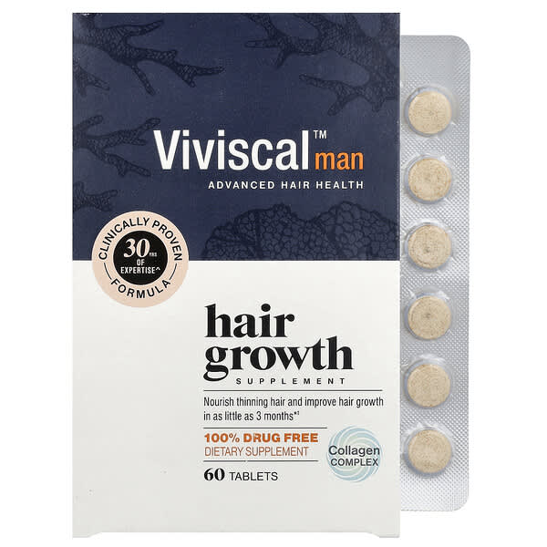 Viviscal, Man, Hair Growth Supplement, 60 Tablets — product photo 1