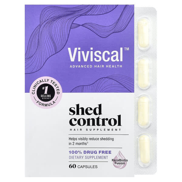 Viviscal, Shed Control, 헤어 보충제, 캡슐 60정