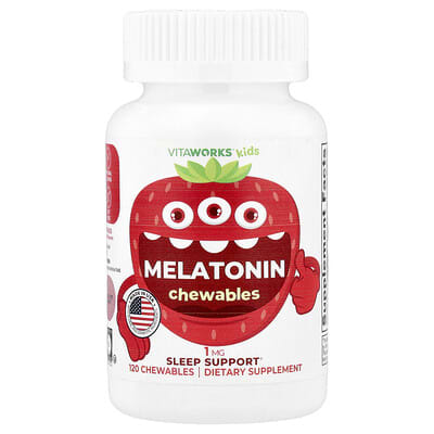 VitaWorks, Kids, Melatonin, Berry, 120 Chewables
