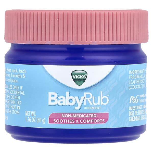 Vicks, Baby Rub™ 軟膏，3 個月以上，1.76 盎司（50 克）
