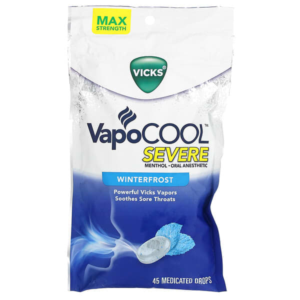 Vicks, VapoCool Severe，Winterfrost，45 滴方劑用滴劑