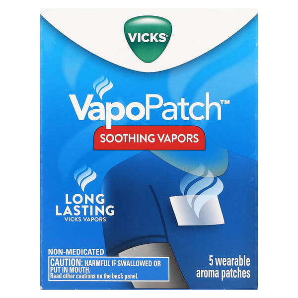 Vicks, VapoPatch, Soothing Vapors, 5 Wearable Aroma Patches