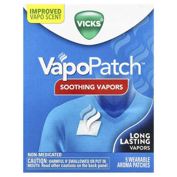 Vicks, VapoPatch™，舒緩蒸汽，5 張可貼式芳香貼片