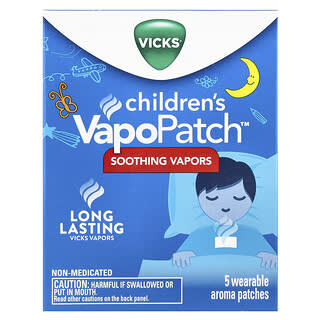 Vicks, VapoPatch para niños, 5 parches aromáticos para colocar sobre la ropa