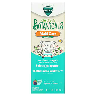 Vicks, Children's Botanicals, Multi-Care, Natural Berry, Ages 1+, 4 fl oz (118 ml)