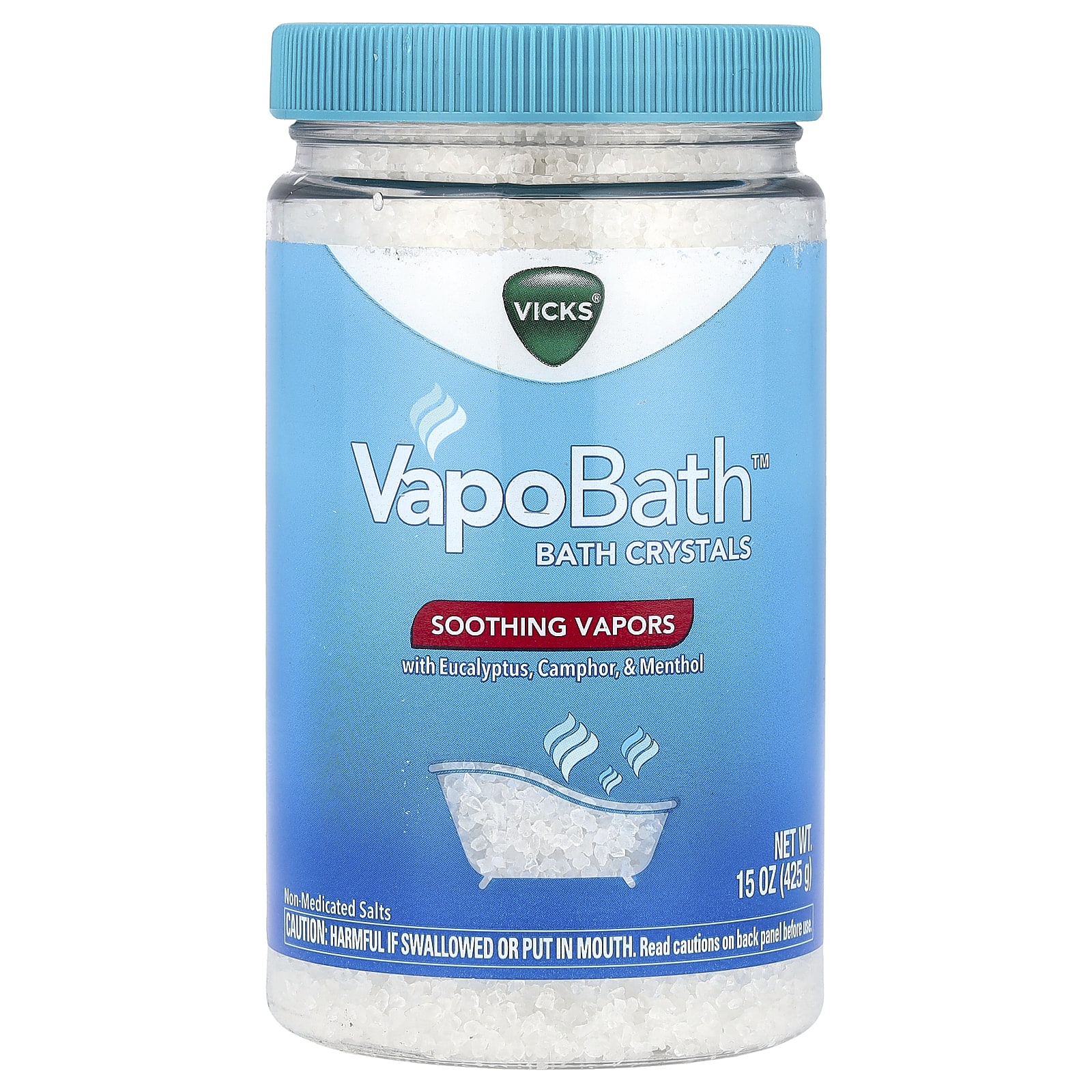 お風呂のバスクリスタル Bath Crystals VapoBath™（ヴェポバス）、バスクリスタル、落ち着く蒸気、425g