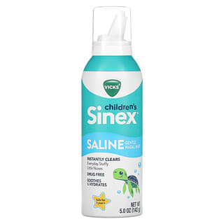 Vicks, Children's Sinex，鹽水溫和鼻噴霧劑，1 歲以上，5 盎司（142 克）