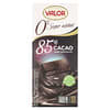 Chocolat noir sans sucre ajouté, 85 % de cacao, 100 g