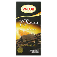Valor, ダークチョコレート、 70% カカオ、 オレンジ入り、 3.5 オンス (100 g)