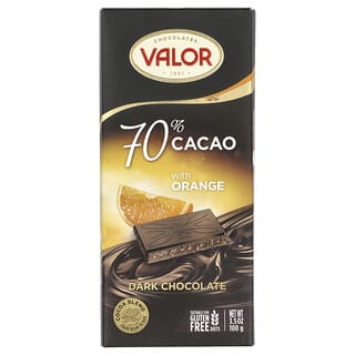 Valor, Dunkle Schokolade, 70% Kakao, mit Orange, 3.5 oz (100 g)