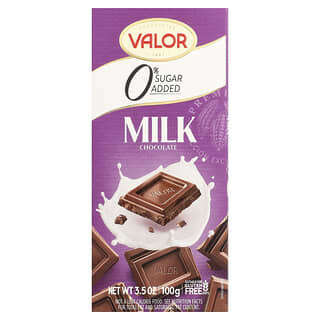 Valor, 0% Sugar Added, Milk Chocolate, 3.5 oz (100 g)