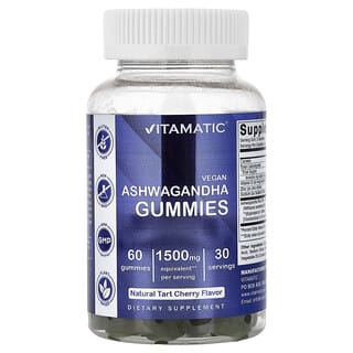 Vitamatic, Ashwagandha vegan, Griotte naturelle, 60 gommes