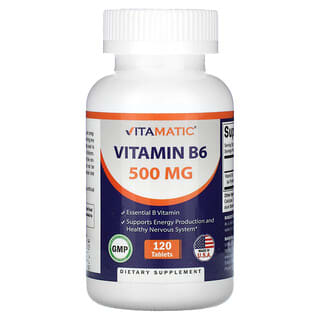 Vitamatic, Vitamina B6, 500 mg, 120 comprimidos
