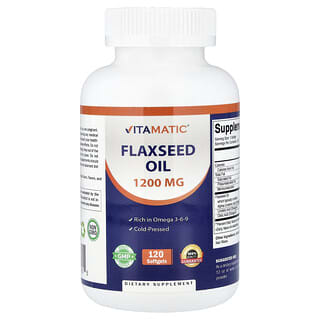 Vitamatic, Flaxseed Oil, 1,200 mg, 120 Softgels