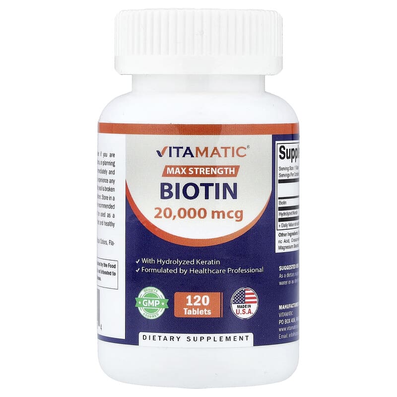 Complément Biotine + Collagène + Kératine - 120 Capsules, Coolkin, Pour Cheveux/peau/ongles