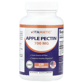 Vitamatic, Apple Pectin, 1,400 mg, 120 Veggie Capsules (700 mg per Capsule)