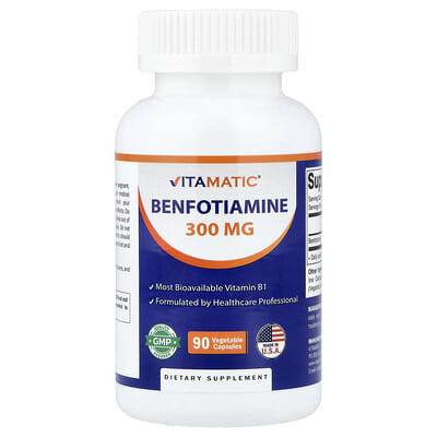 Vitamatic, Benfotiamine, 300 mg, 90 Veg Capsules