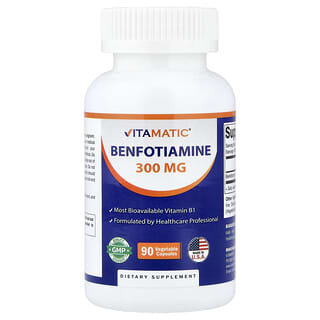 Vitamatic, Benfotiamin, 300 mg, 90 Bitkisel Kapsül