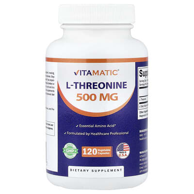 Vitamatic, L-Threonine, 500 mg, 120 Vegetarian Capsules