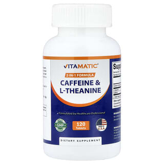 Vitamatic, Cafeïne & L-Theanine, 120 tabletten